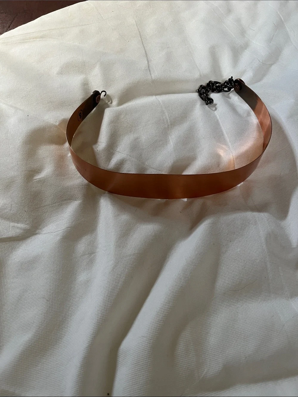 Women’s  Copper Metal Chain Belt - Unbranded Size S